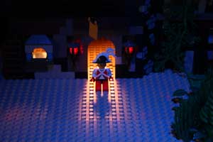 Ponder Pictures: Inn set built out of LEGOs for scene 2 of our new stop-motion animation film.